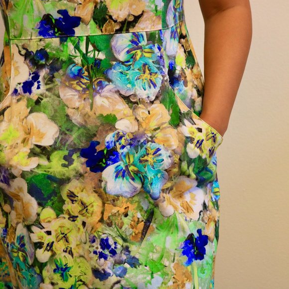 Lands' End Floral Form Fitting Dress - Picture 3 of 6